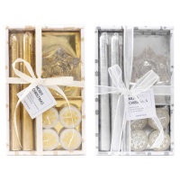 Kit de velas e porta-velas de Natal