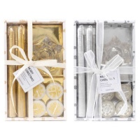 Kit de velas e porta-velas de Natal