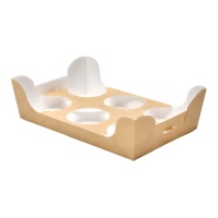 Tabuleiro para 6 mini cupcakes em cartão