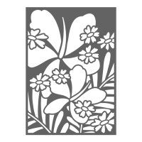 Estêncil de flores e folhas 30 x 20,5 cm - Artemio