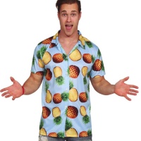 Camisa havaiana com ananases para homem