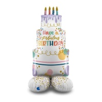 Um fabuloso globo para bolos de aniversário com base 56 x 123 cm - Grabo