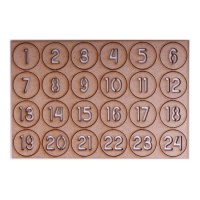 Figuras de números em madeira para o calendário do advento - Artis decor