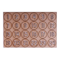 Figuras de madeira de números para calendário de advento - Artis decor