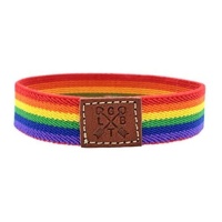 Pulseira ajustável de borracha do arco-íris - 1 pc.