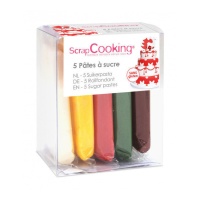 Fondant conjunto de 5 cores 400 g - Scrapcooking