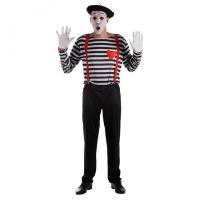 Fato de Mímico com Coração Vermelho para Homem