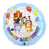 Balão Feliz Aniversário Bluey 35 cm