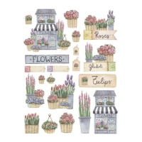 Flores papel de arroz 29,7 x 42,5 cm - Artis decor - 1 pc.