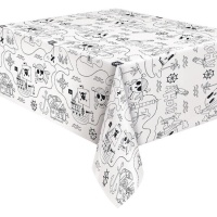 Toalha de mesa de papel Pirata para colorir de 1,37 x 2,13 m