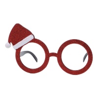 Óculos com gorro de Pai Natal sem lentes