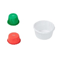 Forminhas mini franzidas para cupcakes coloridas - Decora - 35 unidades