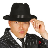Chapéu de gangster preto - 54 cm