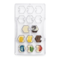 Forma hexagonal para chocolate 20 x 12 cm - Decora - 14 cavidades