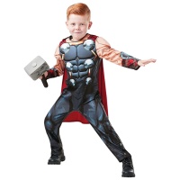 Disfarce de Thor de Os Vingadores com martelo infantil