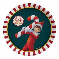 Pratos do Elfo Travesso The Elf on the Shelf de 17 cm - 6 unidades