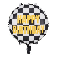 Balão Feliz Aniversário Corrida 45 cm