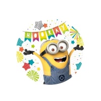 Pratos de festa dos Minions 23 cm - 8 unidades