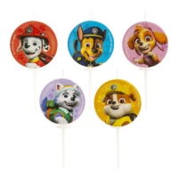 Velas de aniversário Paw Patrol 3 cm - 5 unidades