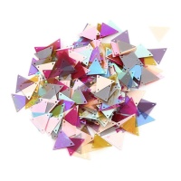 Lantejoulas triangulares multicoloridas - 15 gr