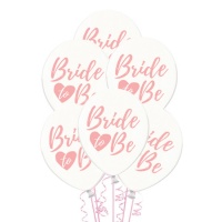 Balões de látex transparentes de Bride to Be de 30 cm - PartyDeco - 50 unidades