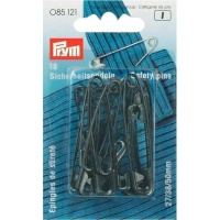 Pinos de segurança de tamanhos variados 2,7, 3,8 e 5 cm preto - Prym - 18 pcs.