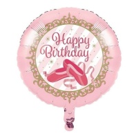 Balão Feliz Aniversário Bailarina 45 cm - Festa Conver