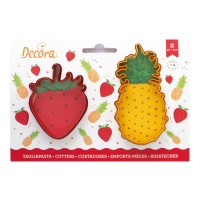 Cortador de ananás e morango - Decora - 2 unidades
