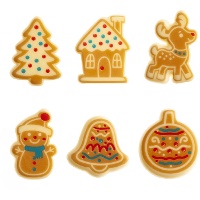 Figuras de chocolate branco de Natal - 48 unidades