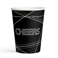 Copos Black Cheers 250 ml - 8 unidades