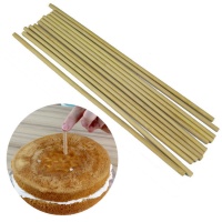 Pilares de bambu para bolos 30 x 0,5 cm - PME - 12 unidades