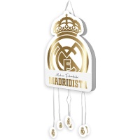 Pinhata do Real Madrid escudo dourado de 53 x 38 cm