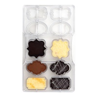 Molde de prato de chocolate 20 x 12 cm - Decora - 10 cavidades