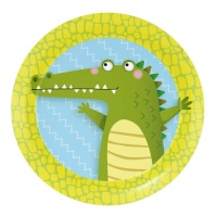 Pratos Crocodilo 18 cm - 8 unidades