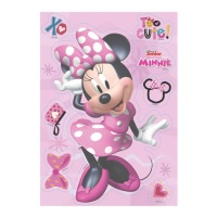 Bolacha comestível de rato Pink Minnie Mouse 14,8 x 21 cm - Dekora