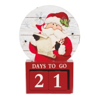 Calendário de Advento do Pai Natal com luz 12,5 x 18,5 cm