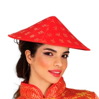 Chapéu japonês vermelho