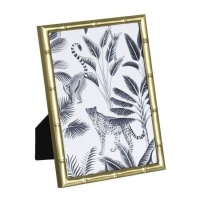 Moldura de bambu dourada para fotografias de 15 x 20 cm - DCasa