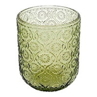 Copo de 270 ml de vidro gravado verde