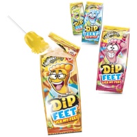 Chupa-chupa Dip Feet com pó azedo de sabores variados 9 g - 1 unidade