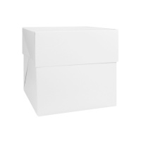 Caixa para bolo quadrado de 26,5 x 26,5 x 25 cm - Decora