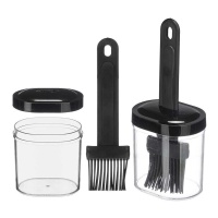 Pote com pincel de silicone