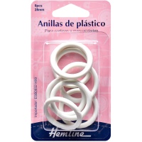 Anéis de plástico de 2,5 cm - Hemline - 8 unidades
