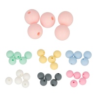 Contas de silicone 1 cm - 5 unid.