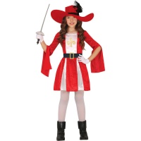 Roupa de Guerreiro Mosqueteiro para rapariga