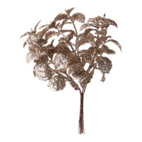 Ramo decorativo com folhas de champanhe 14 cm