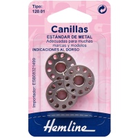Bobinas para máquinas de costura standard em metal - Hemline - 3 pcs.
