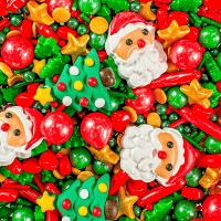 Sprinkles de Papai Noel e árvore de 90 gr - Azucren