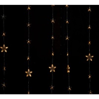 Cortina 144 led com estrelas brancas