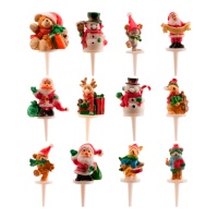 Palitos de Natal sortidos 3 cm - Dekora - 72 unidades